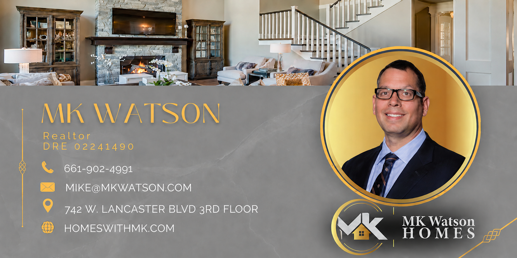 MK Watson, Realtor — phone 661-902-4991, email mkwatson@kw.com, homeswithmk.com